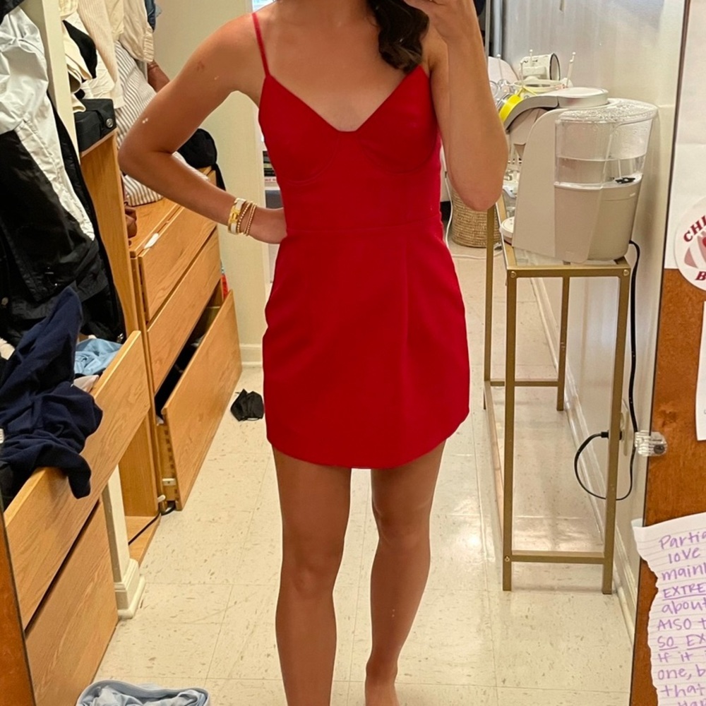 Princess Poly Novella Mini Dress in Red size 8